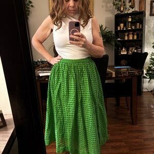 Kate Spade Vibrant Green A-Line Skirt